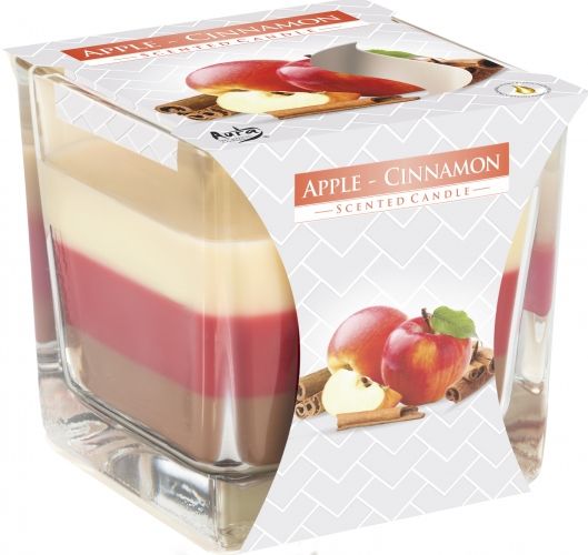 Vela Arco-íris Pote de Vidro - Manzana y Canela